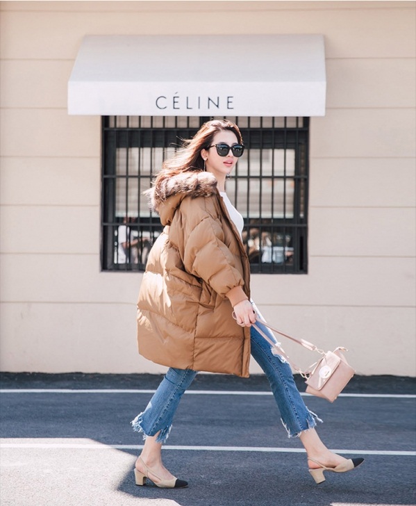 韩国新款棉服,韩国博主冬季棉服穿搭