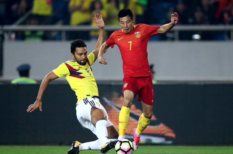 国足vs哥伦比亚国足进攻,中国vs哥伦比亚热身赛直播