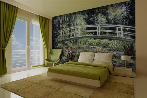 壁画卧室装修效果图,餐厅装修壁画效果图