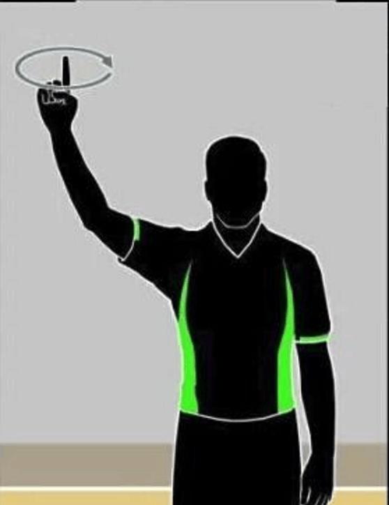 篮球裁判手势半场八秒,篮球裁判手势继续进行