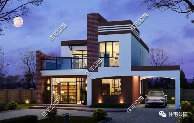 10米x11米现代别墅一层,17*10二层现代简约别墅