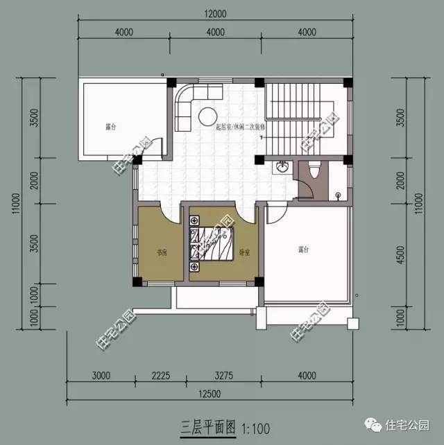 10米x11米现代别墅一层,17*10二层现代简约别墅