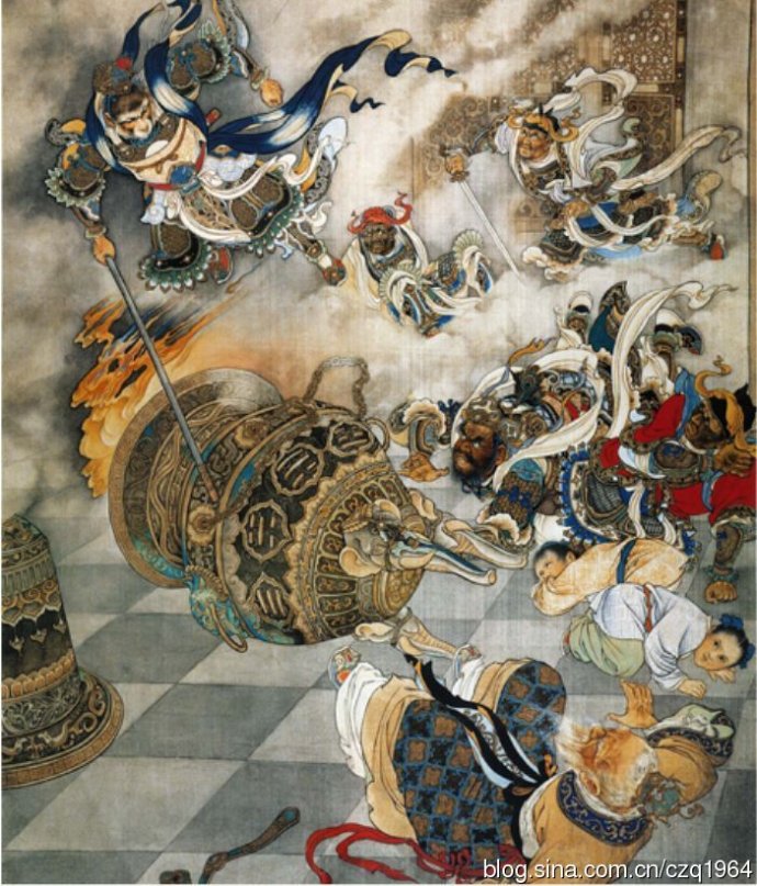 刘继卣工笔画《大闹天宫》图片,刘继卣的大闹天宫绘画技法