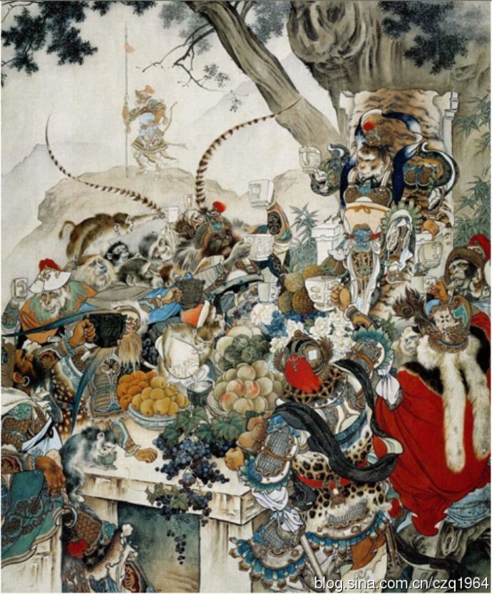 刘继卣工笔画《大闹天宫》图片,刘继卣的大闹天宫绘画技法