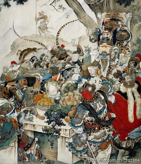 刘继卣工笔画《大闹天宫》图片,刘继卣的大闹天宫绘画技法