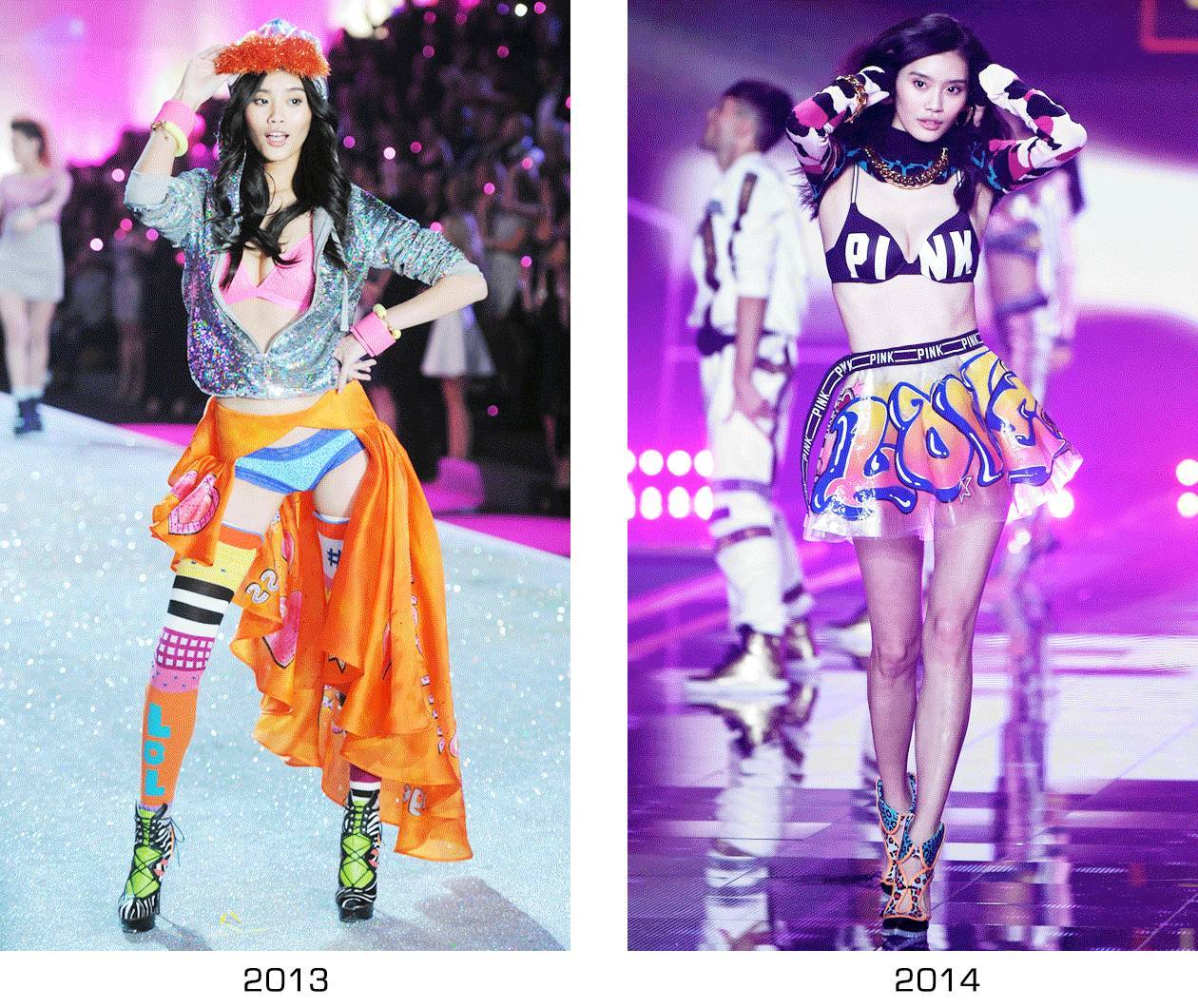 维密刘雯何穗高清图片,维密超模刘雯何穗