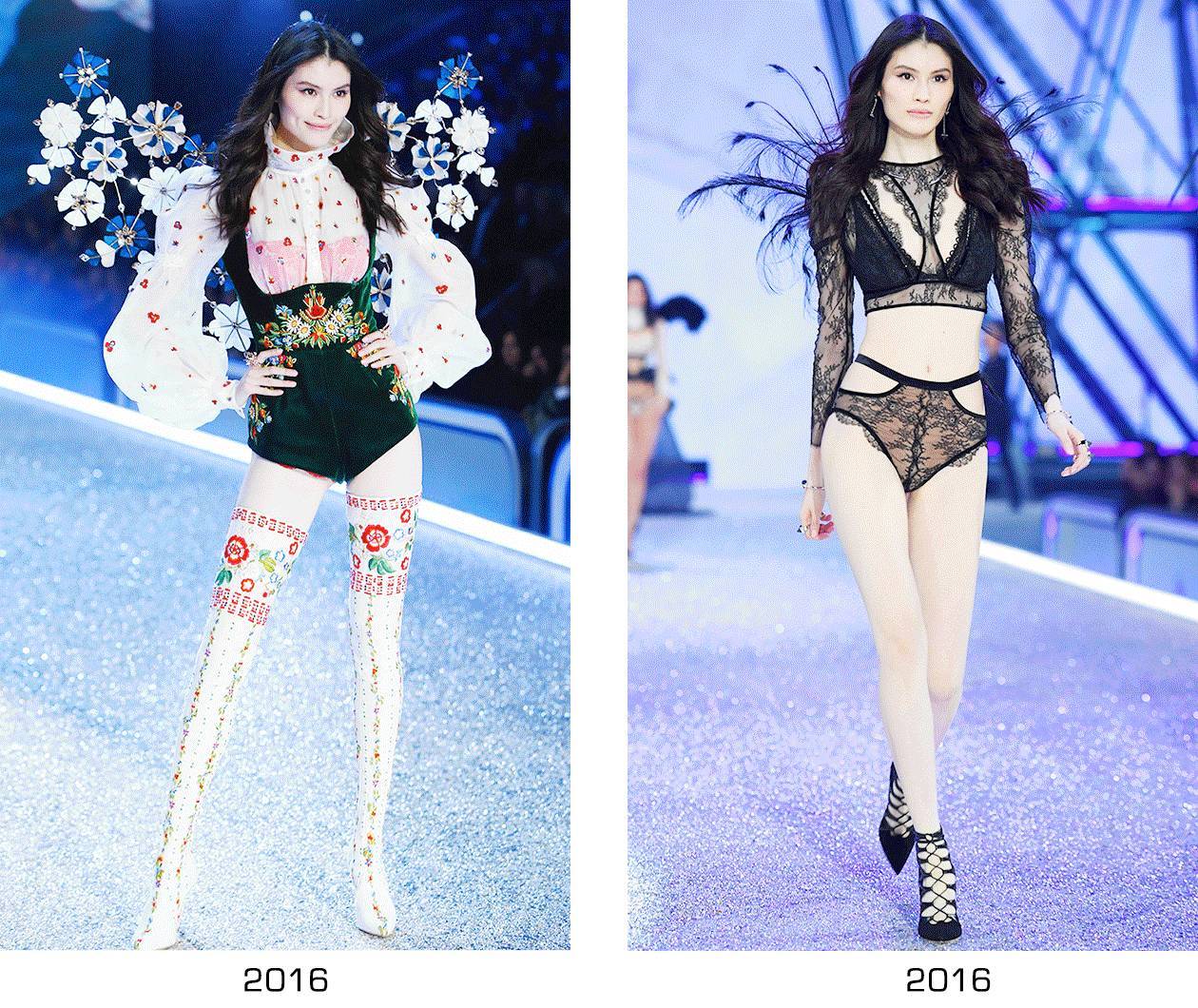 维密刘雯何穗高清图片,维密超模刘雯何穗