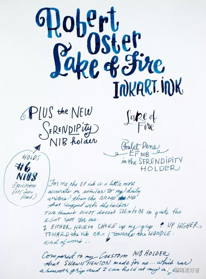 RobertOsterink.art系列火焰之湖墨水评测及蘸水笔试写评测