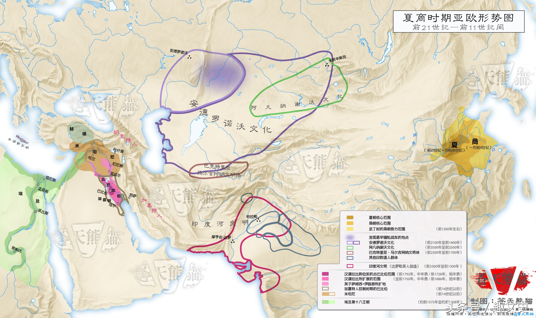 看图阅古今：夏商——西汉时期中国~欧洲对比全图