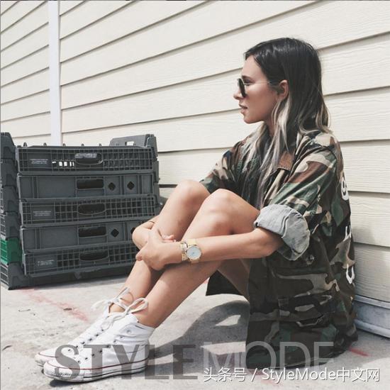 迷彩服的时尚穿搭,迷彩工装风搭配外套