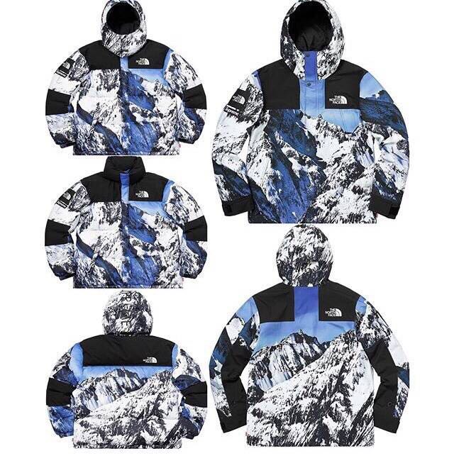 supremexthenorthface冲锋衣多少钱,supremexthenorthface联名雪山羽绒服