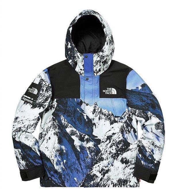 supremexthenorthface冲锋衣多少钱,supremexthenorthface联名雪山羽绒服
