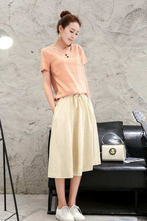 棉麻裙子套装，以质朴之色，点缀美丽梦想！