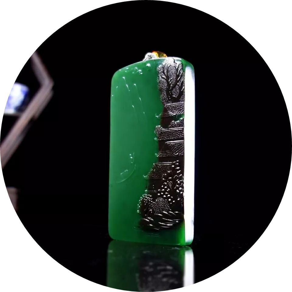 玉雕碧玉仕女 (玉雕碧玉花鸟)