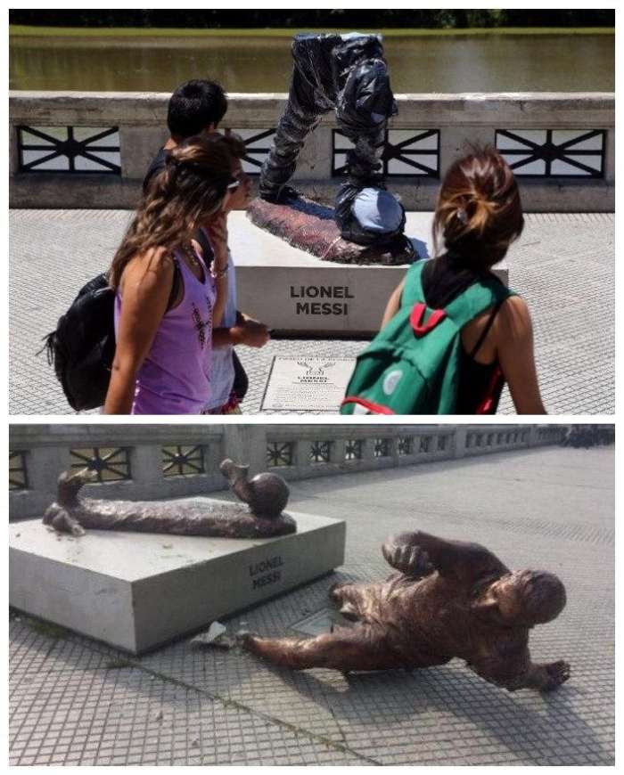 梅西雕像c罗,梅西阿根廷c罗葡萄牙
