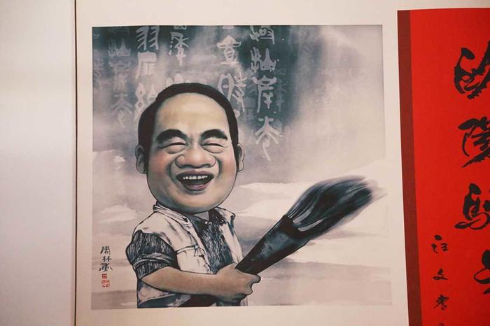 “深爱”情校友情-湖南理工校友会拜访书画家欧阳帆星