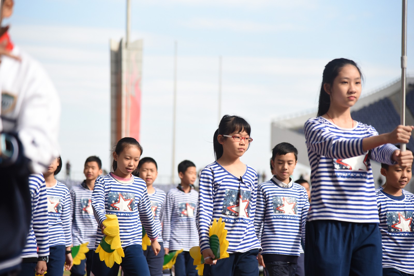 天河｜龙口西小*运学**动会：和平鸽、汉服、管乐队、拉丁舞团……