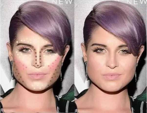 立体小v脸的画法,v型脸怎么修容