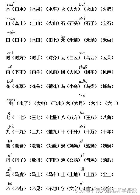 一年级上册生字组词加拼音,一年级汉字拼音组词大全