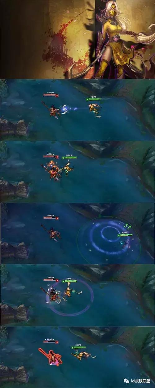 lol皮肤手感鉴赏,lol手游阿卡丽铁血女忍皮肤展示