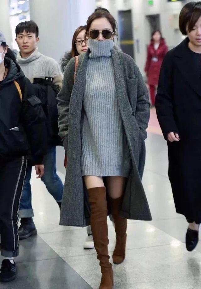 冬天连衣裙不粘毛百搭显瘦,赖床连衣裙搭配