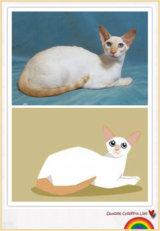 猫咪插画手绘图片,各种猫咪萌化图片