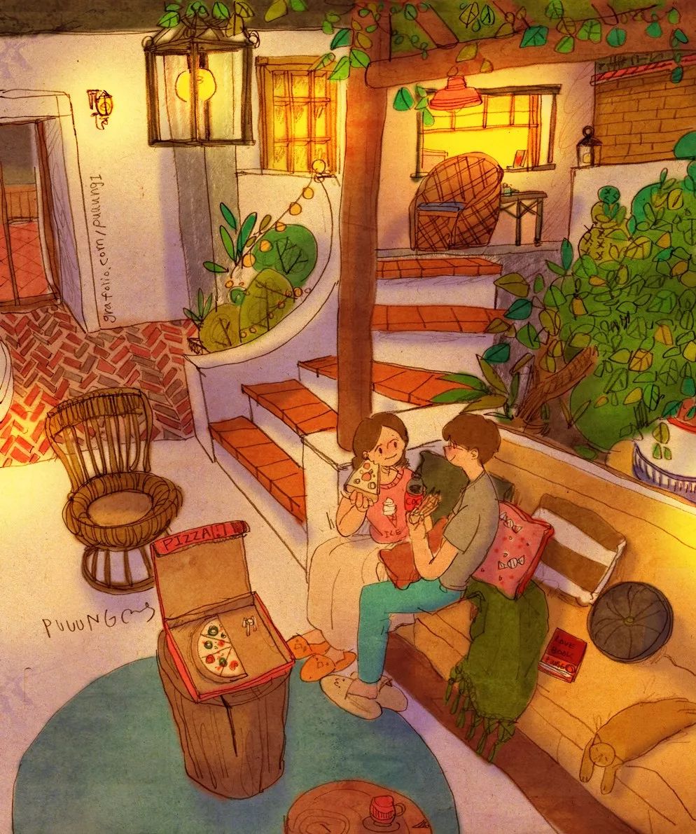 甜到爆的恋爱日常手绘,手绘情侣日常恋爱日记