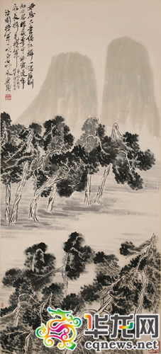 齐白石山水十二屏拍卖现场,齐白石山水十二屏拍出9.315亿元