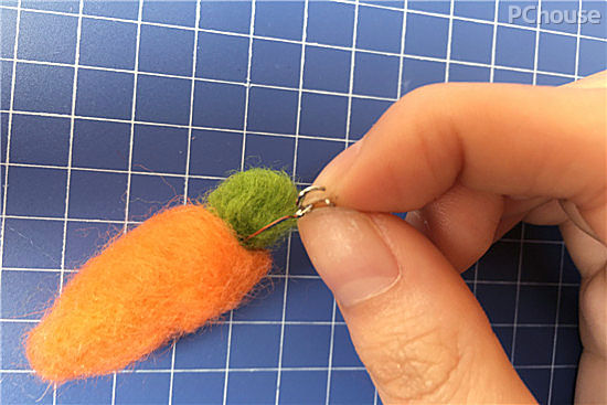 兔子毛绒挂件diy,diy羊毛毡钥匙扣小熊