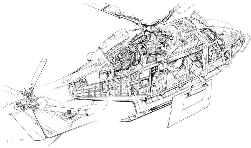 世界第一架实用直升机结构大揭秘,米171直升机设计图