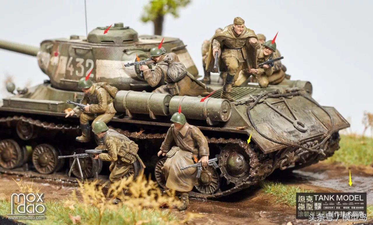 坦克模型场景怎么制作,坦克模型喷涂教程