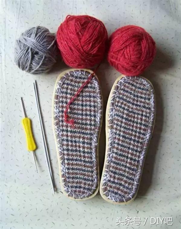 毛线拖鞋的鞋面用棒针怎么起针,儿童棒针毛线拖鞋教程完整版
