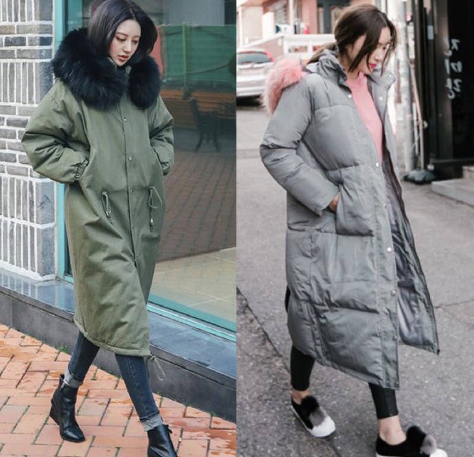 韩国棉服冬天霸气洋气的穿搭,冬天棉服时尚穿搭高冷
