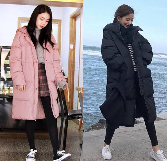 韩国棉服冬天霸气洋气的穿搭,冬天棉服时尚穿搭高冷