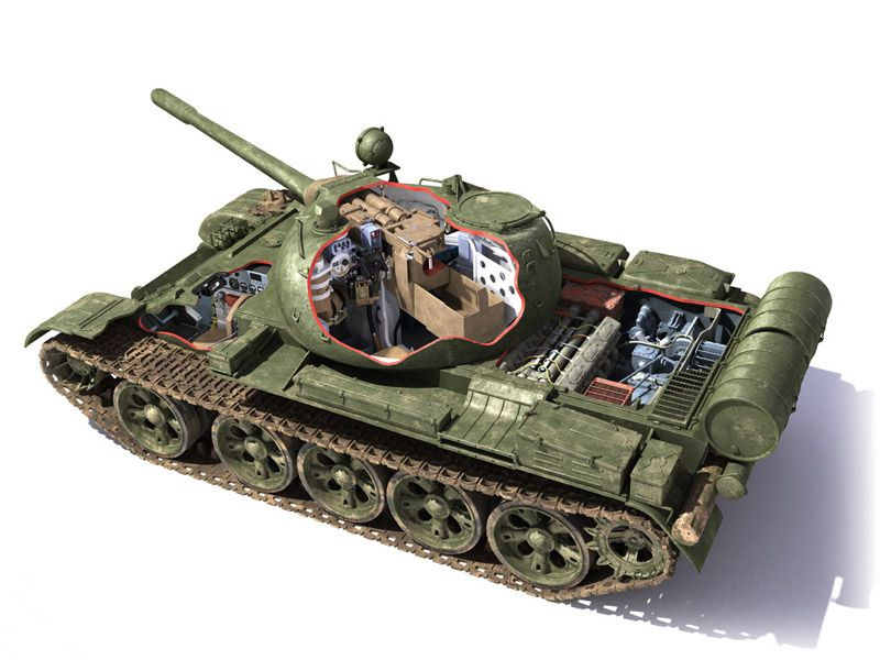 世界41种坦克结构剖面图