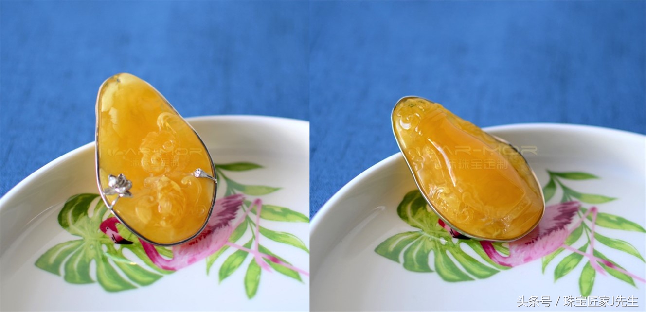 蜜蜡吊坠修复,蜜蜡原石手工打磨吊坠