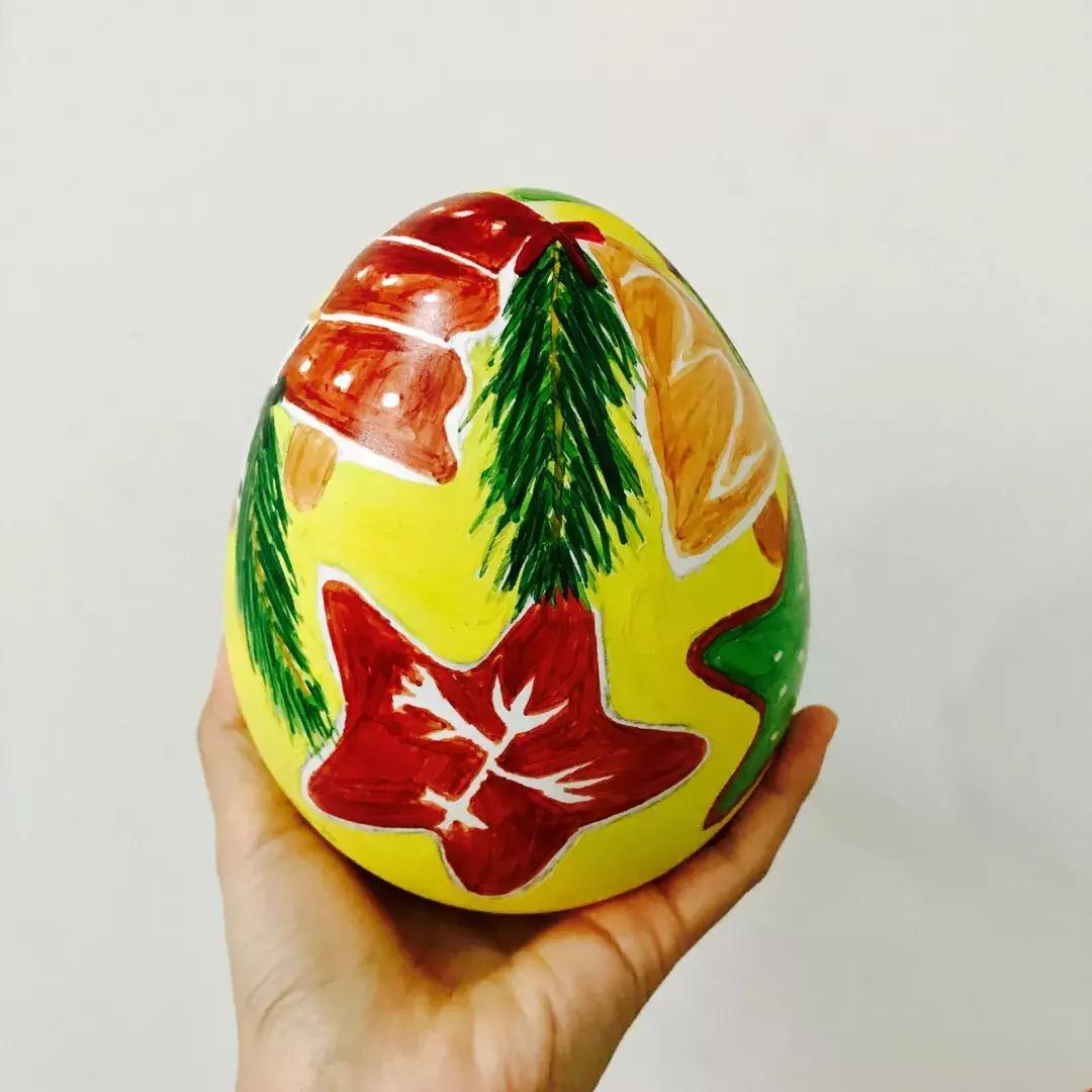 蛋壳画圣诞节,蛋壳画圣诞