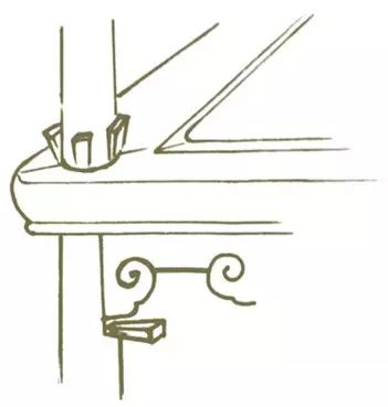 榫卯结构手绘线稿,古代家具手绘线稿