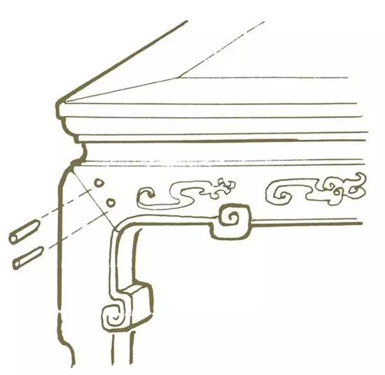 榫卯结构手绘线稿,古代家具手绘线稿