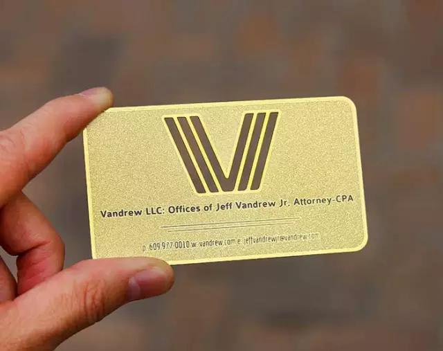 黑色金属名片,纯黄金名片