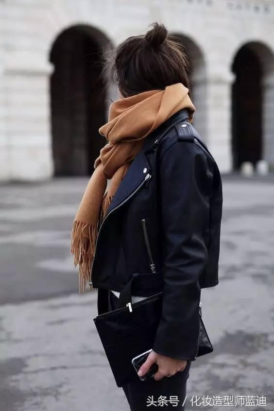 围巾发型,冬天围围巾适合什么发型