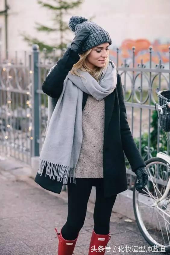 围巾发型,冬天围围巾适合什么发型