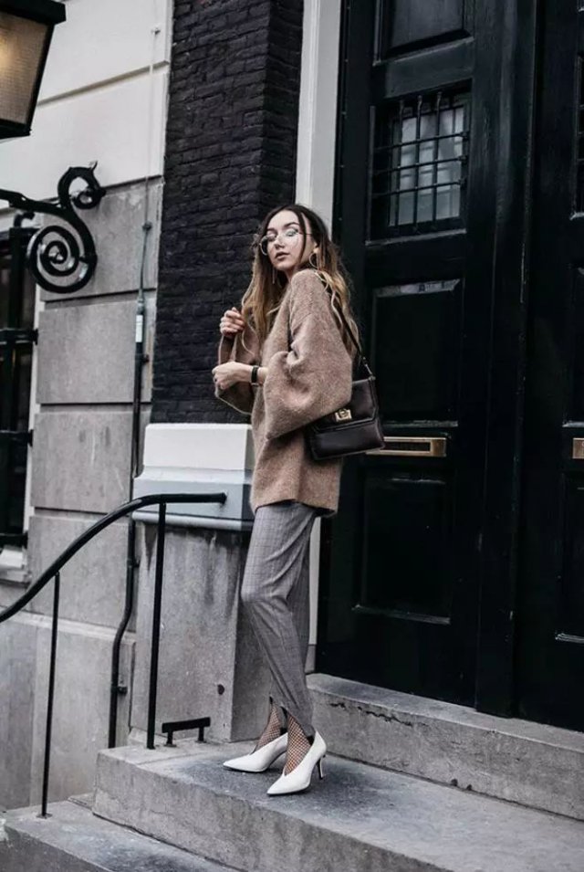 踩脚裤穿上竟然这么好看