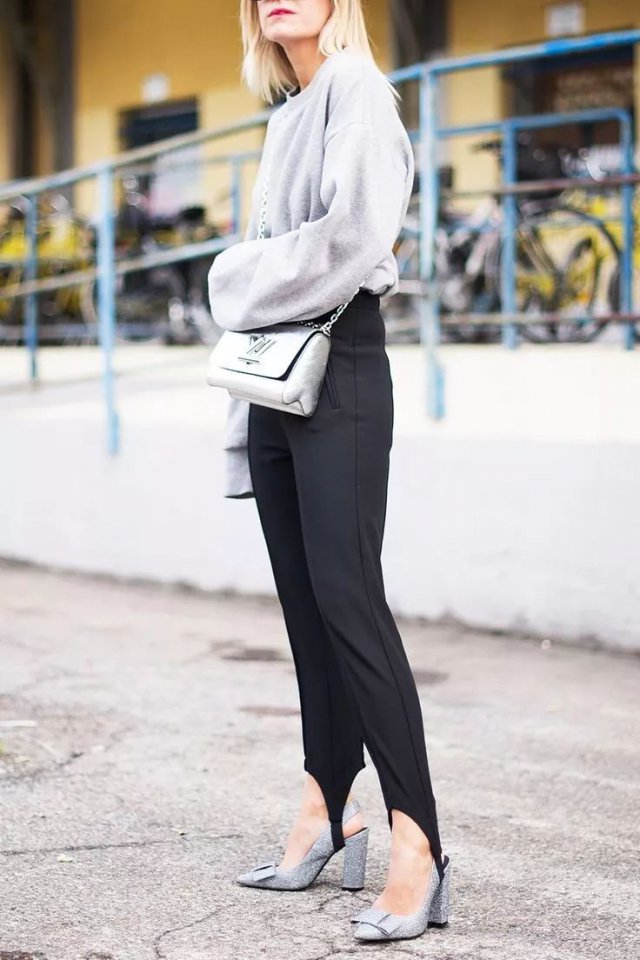 踩脚裤穿上竟然这么好看