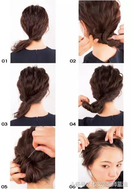 简单的盘发欧美韩系,泡面卷发型教程