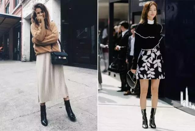 适合冬天小女生穿的黑色马丁靴,适合年轻小姐姐穿的衣服