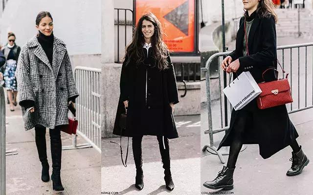 适合冬天小女生穿的黑色马丁靴,适合年轻小姐姐穿的衣服