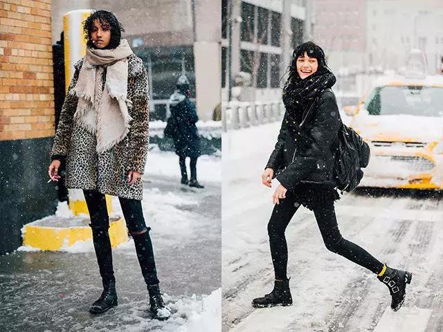 适合冬天小女生穿的黑色马丁靴,适合年轻小姐姐穿的衣服