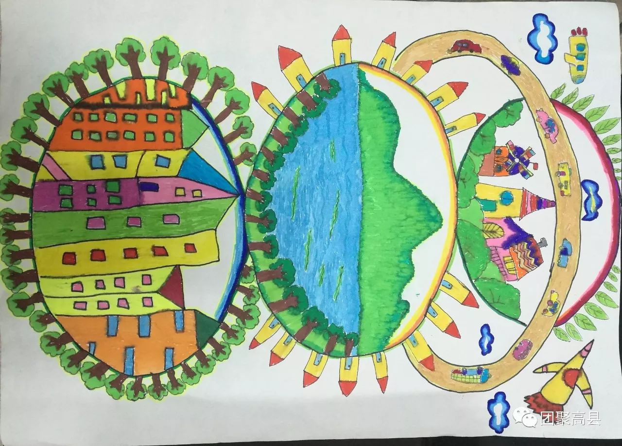 「团青社区」“美在高兴之县”中小学、幼儿园学生创意大赛绘画作品评选结果出来啦！