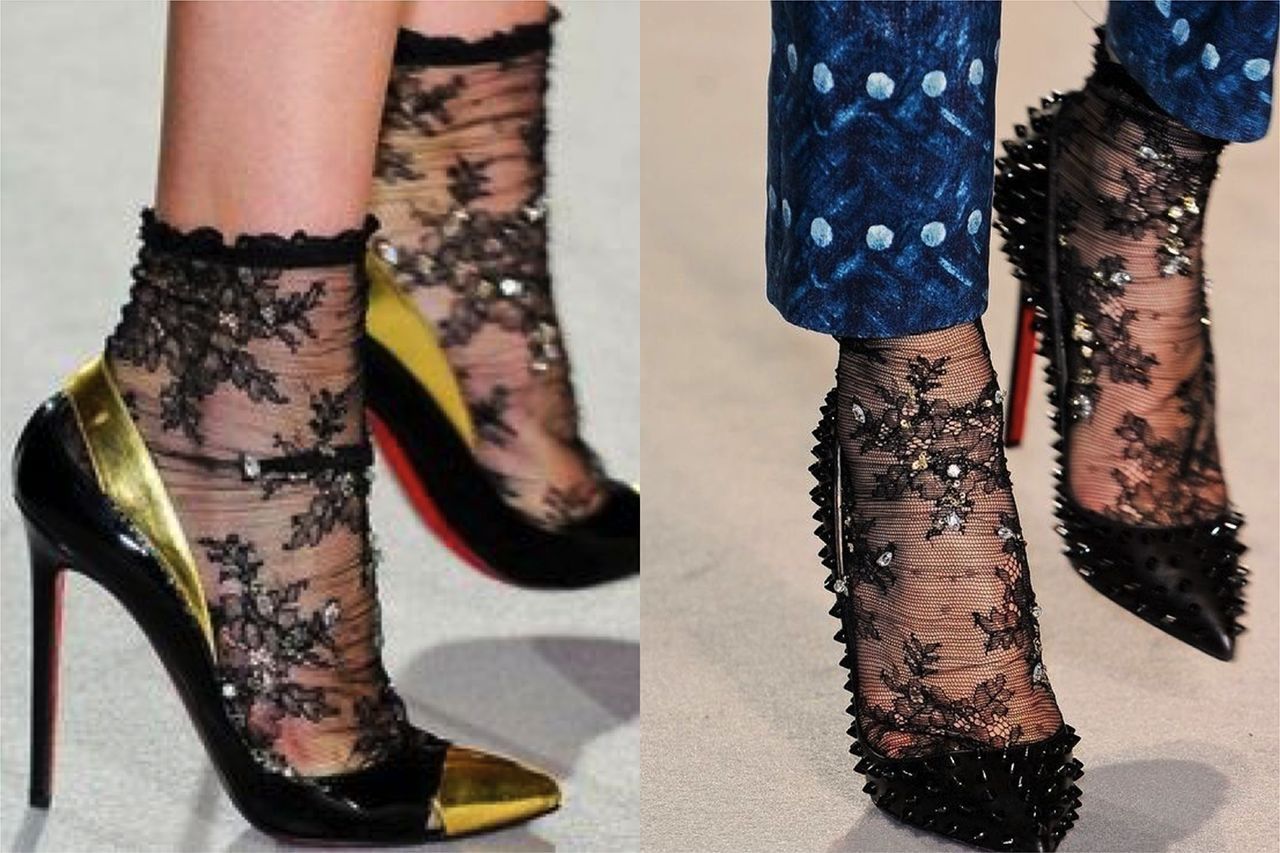 袜子怎么配长裤,小白袜的搭配方法